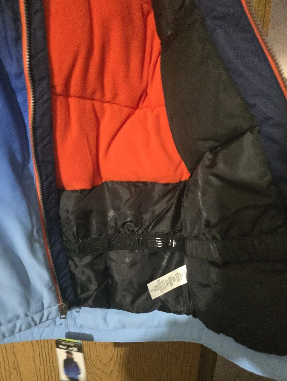 Hurley Boys Ombre Navy to Light Blue Hooded Coat
